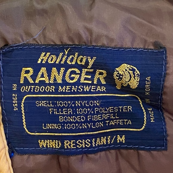 Vintage Holiday Ranger Outdoor Menswear Tan & Brown Retro Vest / Size M - Picture 11 of 13